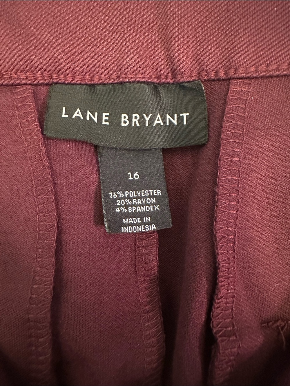 Lane Bryant Maroon Boot Cut Ponte Pants - Picture 3 of 9